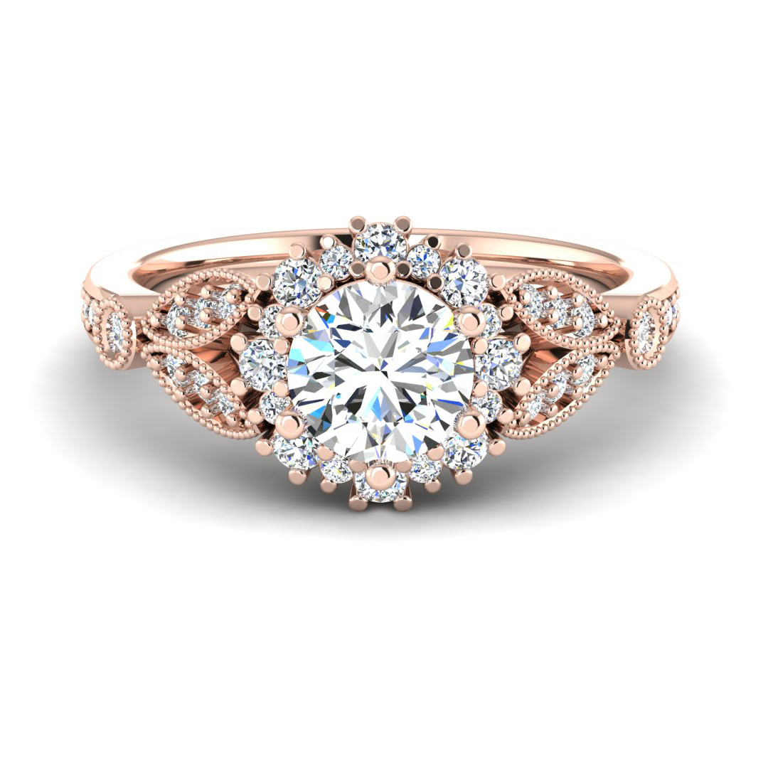 Gracelynn Halo Engagement Ring